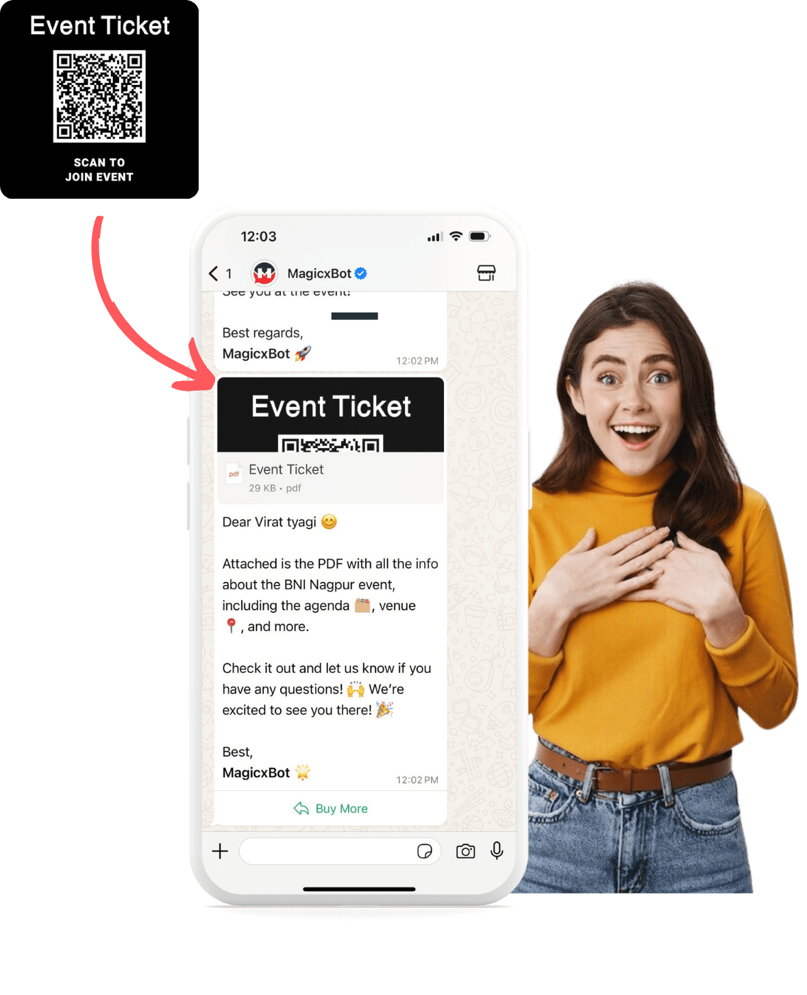 WhatsApp event automation